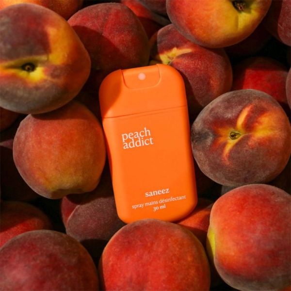 Saneez Spray Désinfectant Peach Addict 30ml – Hygiène et protection