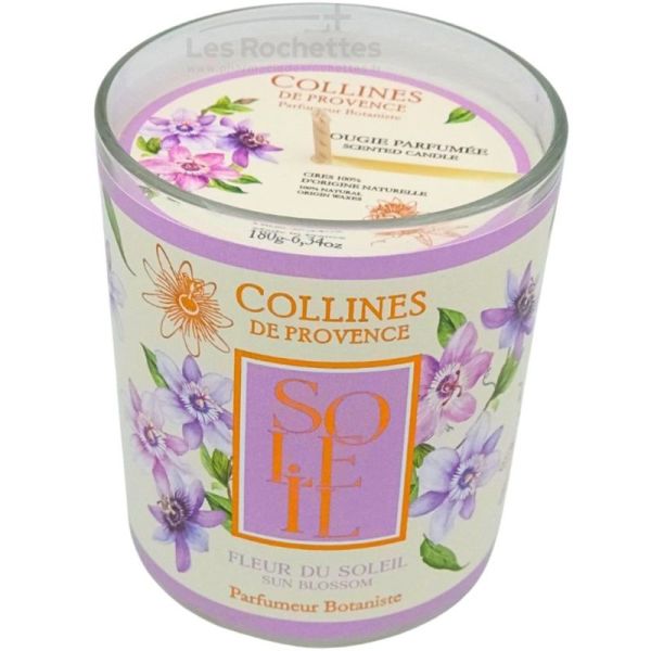Collines de Provence Bougie Parfumée Fleur du Soleil 180g – Éclat et chaleur