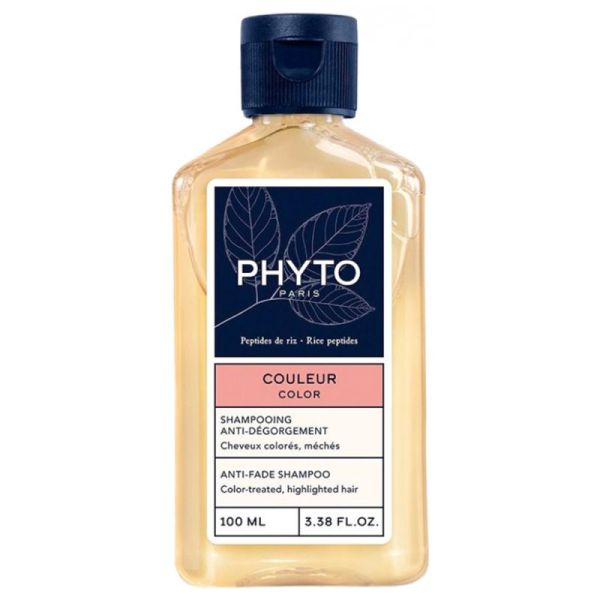 Phyto Couleur Shampoing Anti-Dégorgement - 100 ml - Éclat et protection longue durée des cheveux colorés