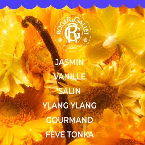 Roger&Gallet Coffret Noël Eau Parfumée et Lait Corps Vanille Soleil - Rituel délassant et gourmand