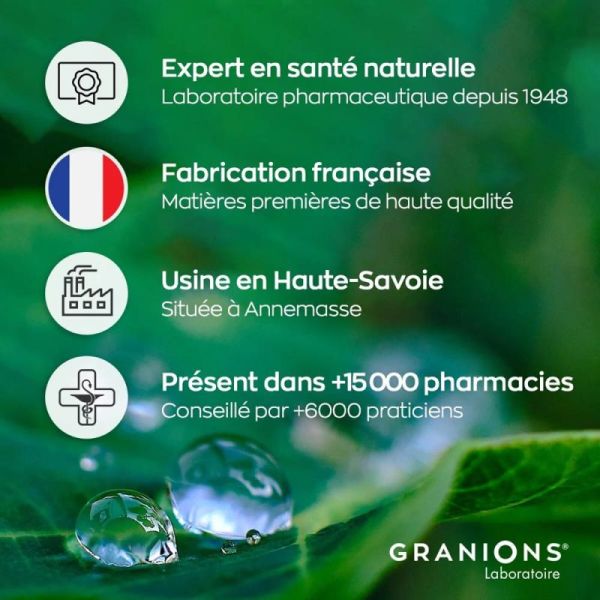 Granions Zinc Bisglycinate 15mg 60 Gélules - Haute biodisponibilité, soutien immunitaire, santé peau et cheveux