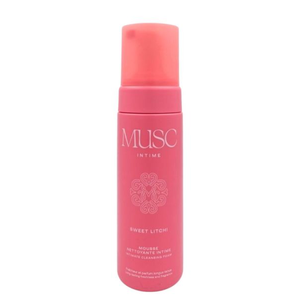 Musc Intime Sweet Litchi Mousse Nettoyante Intime 150 ml - Fraîcheur et parfum fruité longue tenue pour la toilette intime