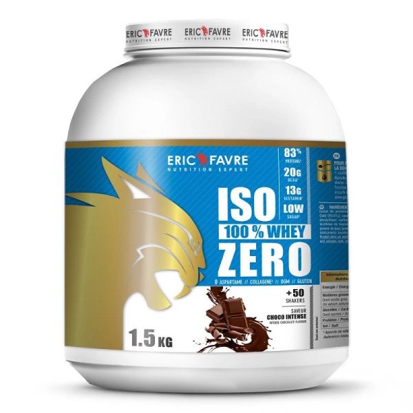 Eric Favre Iso Zero 100% Whey Protéine Choco Intense - 1,5Kg