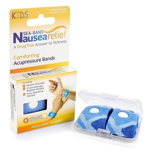 Sea Band Anti-Nausées Bracelets d'Acupression Enfant Bleu - 2 Unités