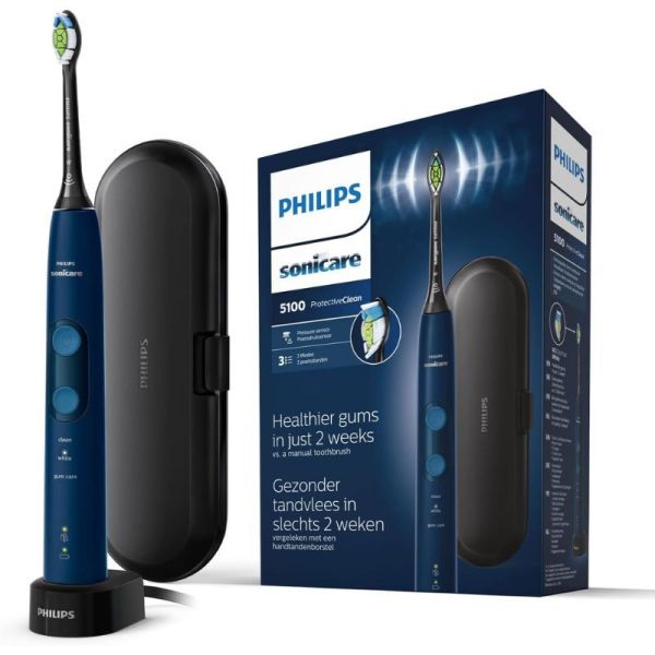 Philips Sonicare ProtectiveClean 5100 Brosse à Dents Électrique HX6851/53 Bleu