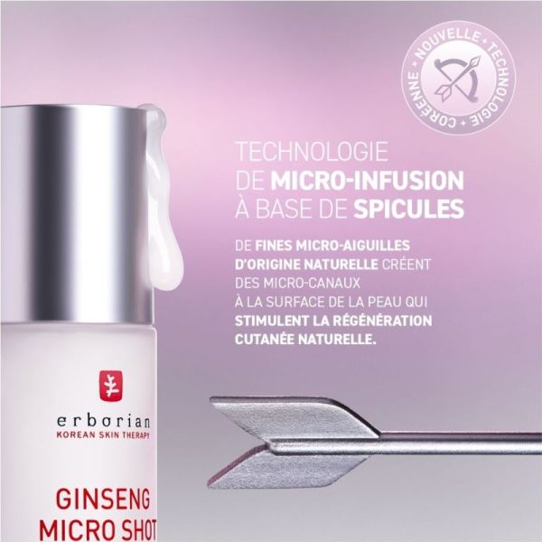 Erborian Ginseng Micro Shot Serum Starter 0.1% - Sérum booster lissant, anti-âge et fermeté