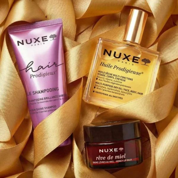 Nuxe Coffret Noël Les Iconiques 3 soins - Rituel de beauté complet pour visage, corps, cheveux et lèvres
