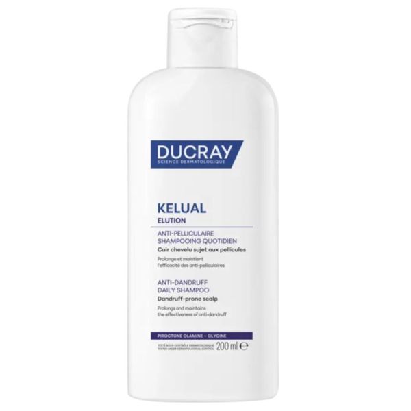 Ducray Kelual Elution Shampoing Anti-Pelliculaire Quotidien 200ml – Équilibre microbiome