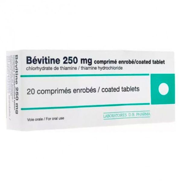 DB Pharma Bevitine 250 mg - 20 comprimés enrobés