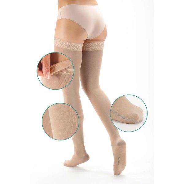 Thuasne Venoflex Simply Coton Fin C2 Bas-Cuisses de Contention Normal – Confort et douceur