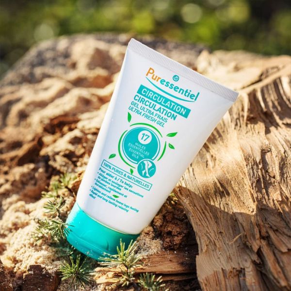 Puressentiel Circulation Gel Ultra Frais aux 17 Huiles Essentielles 125 ml – Soulage et allège les jambes lourdes