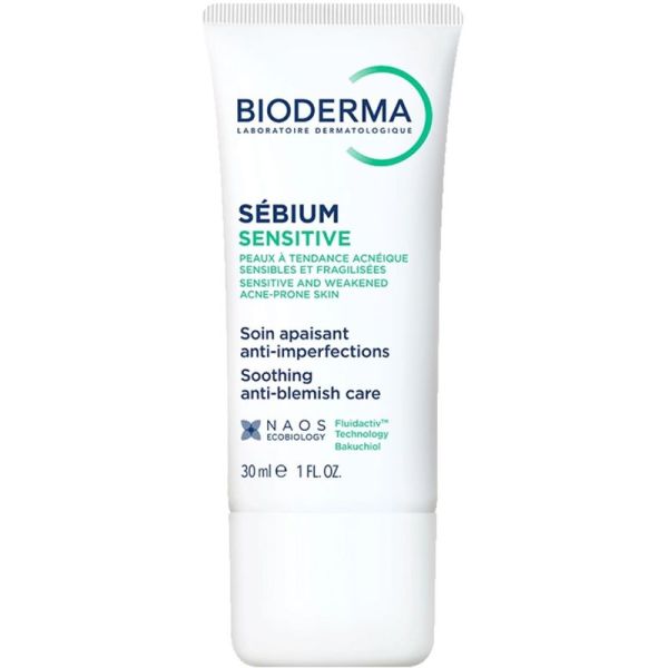 Bioderma Sébium Sensitive Soin Apaisant Anti-Imperfections 30ml – Hydratant peaux acnéiques sensibles