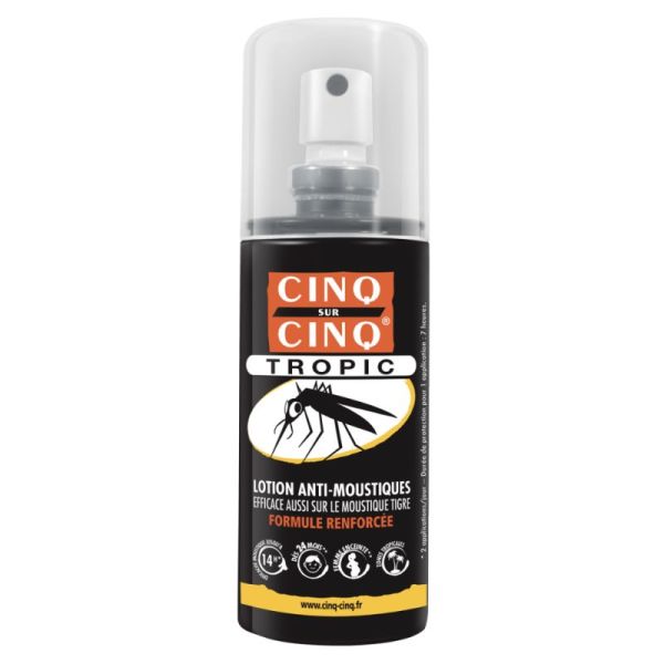 Cinq sur Cinq Tropic Lotion Anti-Moustiques Format Voyage - 75 ml