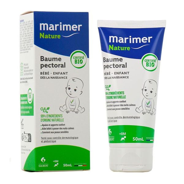Marimer Nature Baume Pectoral Bébé Enfant Bio - 50 ml