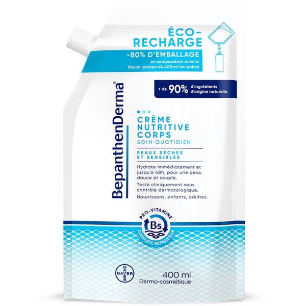 BepanthenDerma® Crème Nutritive Corps Éco-Recharge 400ml