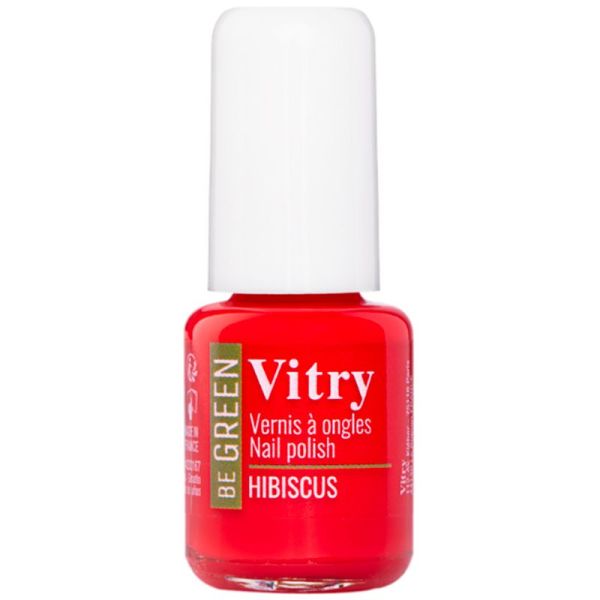 Vitry Be Green Vernis à Ongles - 6 ml - Couleur : Hibiscus - Vernis vegan, naturel et innovant
