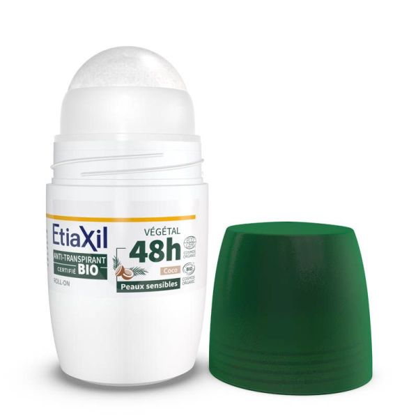 Etiaxil Anti-Transpirant Végétal 48h BIO Roll-On - Lot de 2 x 50ml