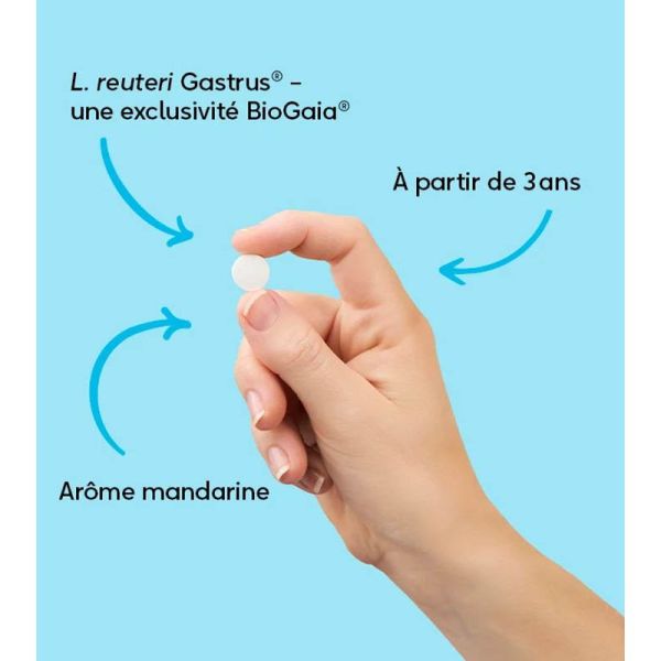 Biogaia Gastrus 30 Comprimés à Croquer - Brûlures d'estomac, équilibre intestinal