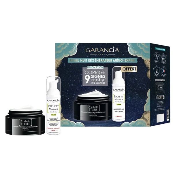 Garancia Coffret Rituel Nuit Régénérateur Méno-Expert Étoile Nuit - 2 Soins