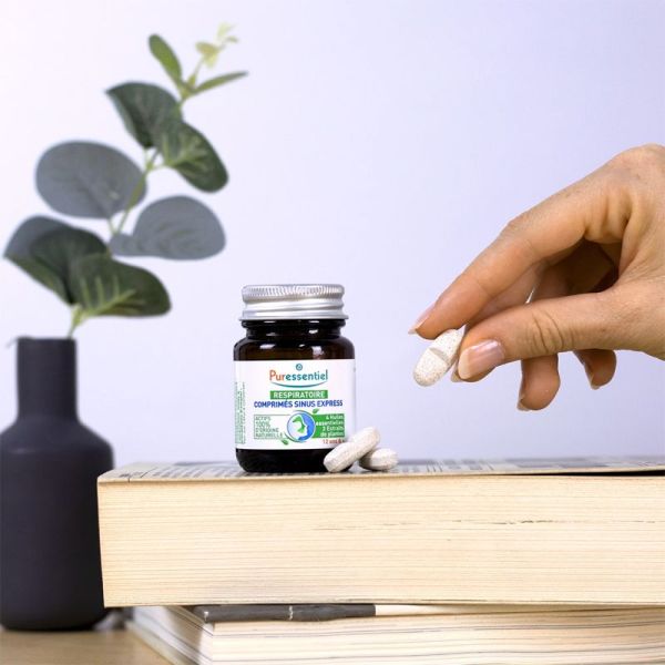 Puressentiel Respiratoire Sinus Express x15 Comprimés – Libère la respiration, apaise les sinus frontaux et maxillaires