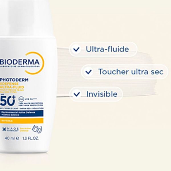 Bioderma Photoderm XDefense Ultra-Fluid SPF50+ 40ml – Soin solaire détoxifiant