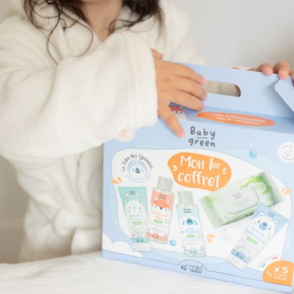 MKL Coffret de Naissance Baby Green - 5 produits - Les essentiels bio pour prendre soin de bébé