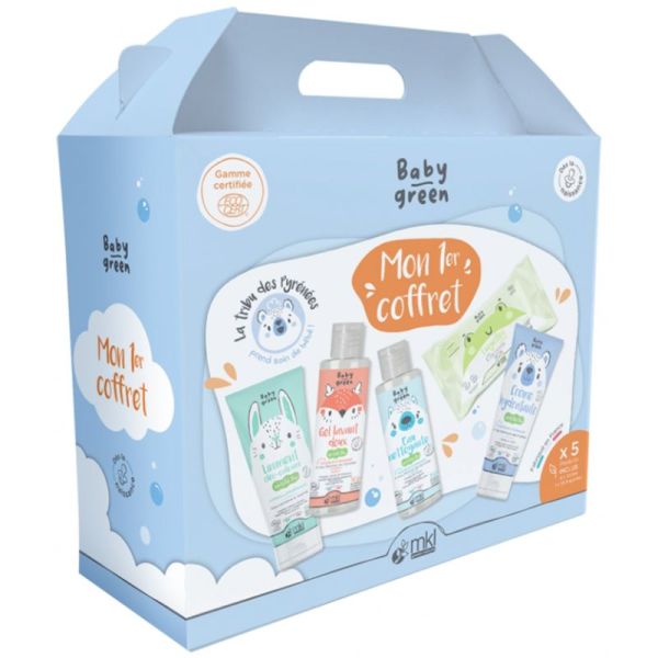 MKL Coffret de Naissance Baby Green - 5 produits - Les essentiels bio pour prendre soin de bébé