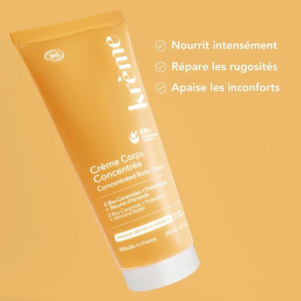 Krème Crème Corps Concentrée - Nourri, Répare et Apaise les Peaux Sensibles et Fragiles - 200ml