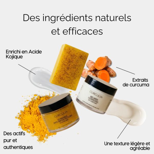 Curculia Savon Au Curcuma 100g – Éclat et anti-imperfections corps