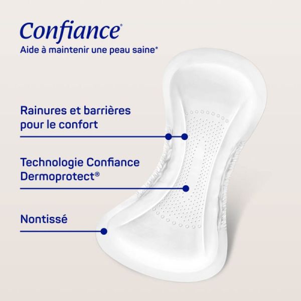 Confiance Lady Pads 4 Gouttes - 12 protections - Protège-slips féminins ultra-discrets