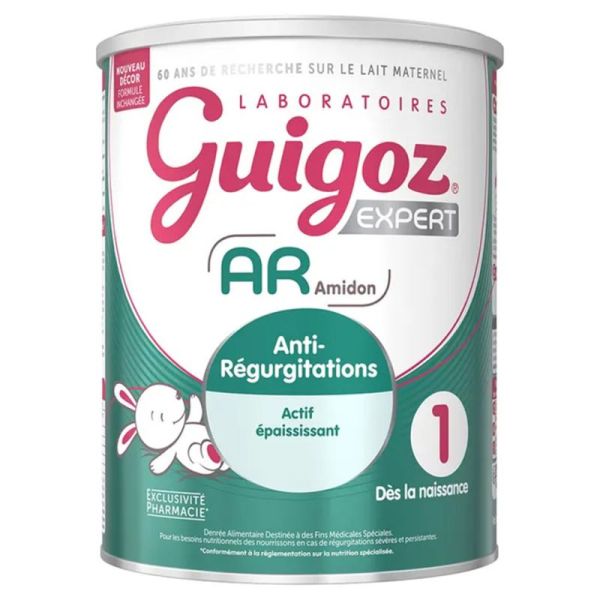Guigoz Expert AR 1 Lait 1er Âge Dès la Naissance Jusqu'à 6 Mois 780g – Anti-régurgitations