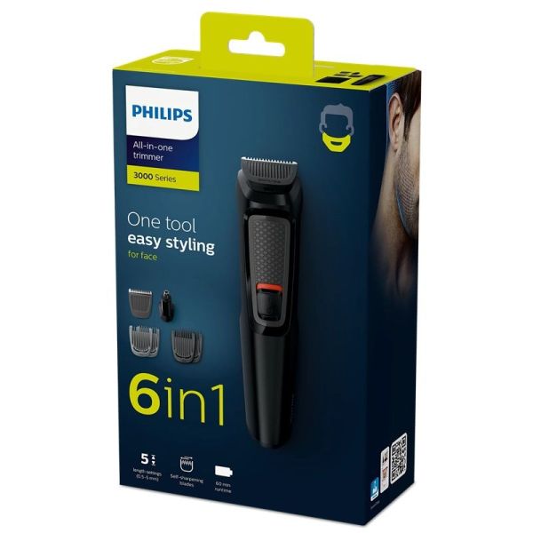 Philips Multigroom Series 3000 Tondeuse 6-en-1 Visage MG3710/15