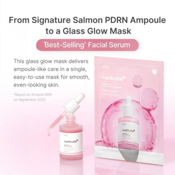 Medicube PDRN Pink Peptide Serum Mask - Masque tissu éclat et hydratation