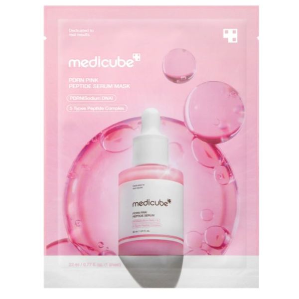 Medicube PDRN Pink Peptide Serum Mask - Masque tissu éclat et hydratation