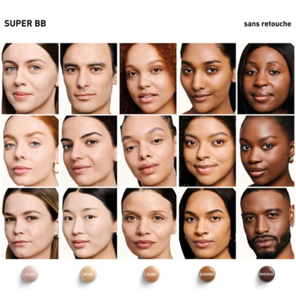 Erborian Super BB au Ginseng 40ml Teinte Clair – Crème de teint couvrante anti-imperfections SPF20