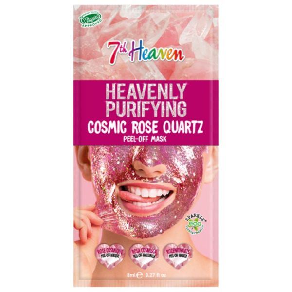 7th Heaven Masque Visage Peel-off Purifiant Céleste au Quartz Rose Cosmique 1 Masque – Exfoliant et illuminateur