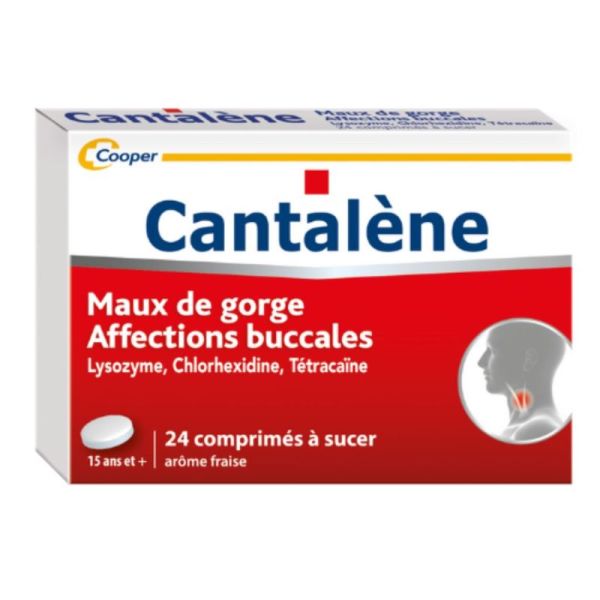Cooper Cantalène Maux de Gorge, Affections Buccales - 24 Comprimés