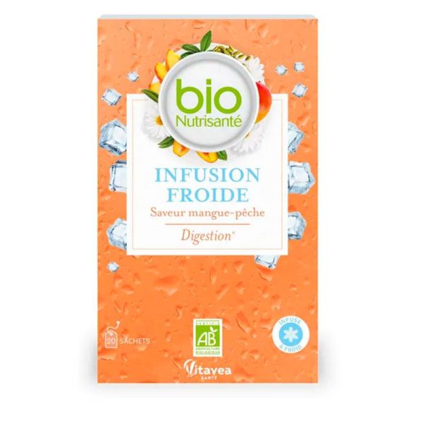 Vitavea BioNutrisanté Infusion Froide - Saveur Mangue Pêche - Confort Digestif - 20 sachets