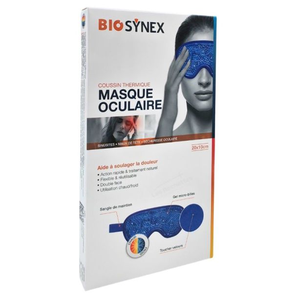 Biosynex Masque Oculaire - Coussin Thermique - 20x10cm