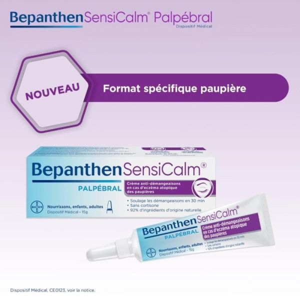 Bepanthen SensiCalm PALPEBRAL 15 g - Soulage les démangeaisons des paupières et répare la barrière cutanée