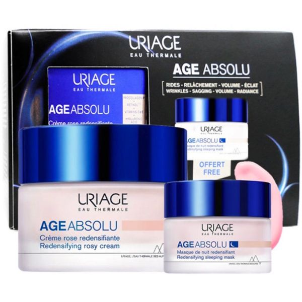 Uriage Age Absolu Crème Rose Redensifiante 50 ml + Masque de Nuit Redensifiant 15 ml OFFERT