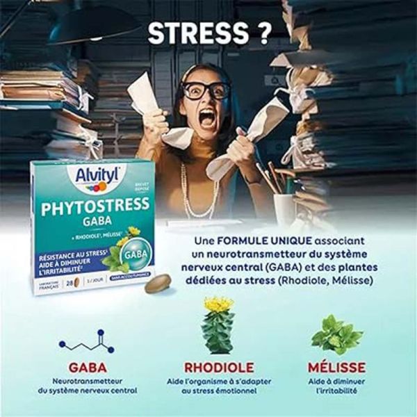 Alvityl Phytostress GABA - Stress Irritabilité - 28 comprimés