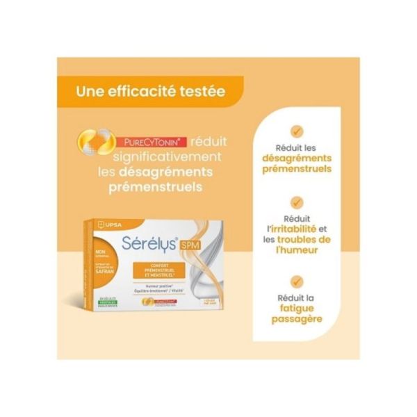 Sérélys SPM 30 gélules – confort prémenstruel et humeur