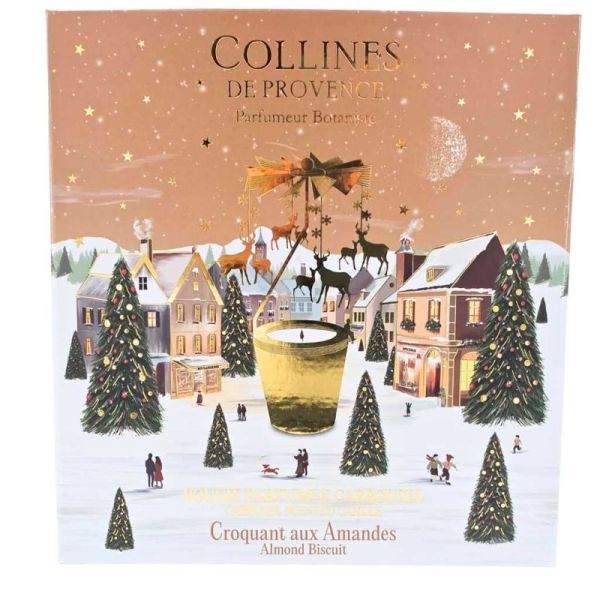 Collines de Provence Bougie Parfumée Carrousel Croquant aux Amandes 360g - Ambiance féérique et fragrance gourmande