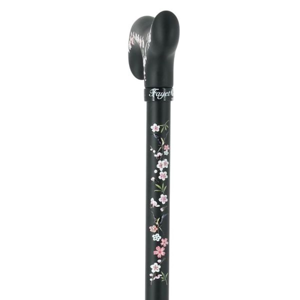 Cannes Fayet Canne de Marche Pliante & Réglable En Aluminium Motif Floral