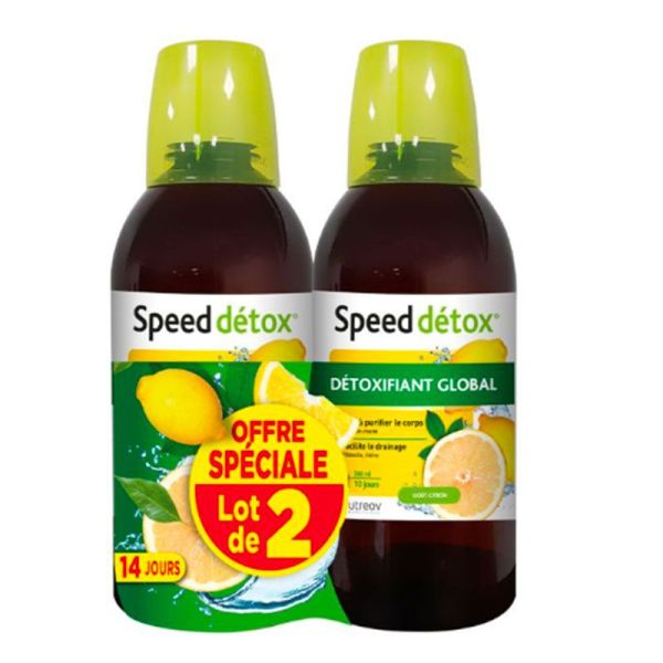 Nutreov Speed Détox - Purifie le Corps et Facilite le Drainage - Lot de 2 x 500 ml