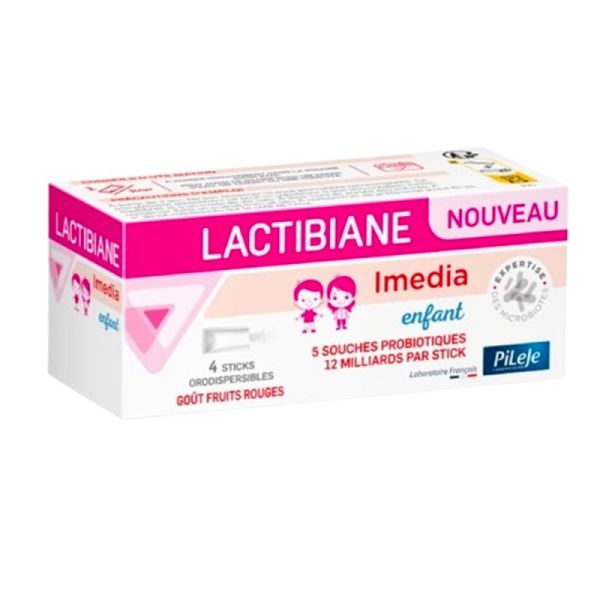 Pileje Lectibiane Imedia Enfant - 4 Sticks Orodispersibles - Microbiotiques en sticks pratiques