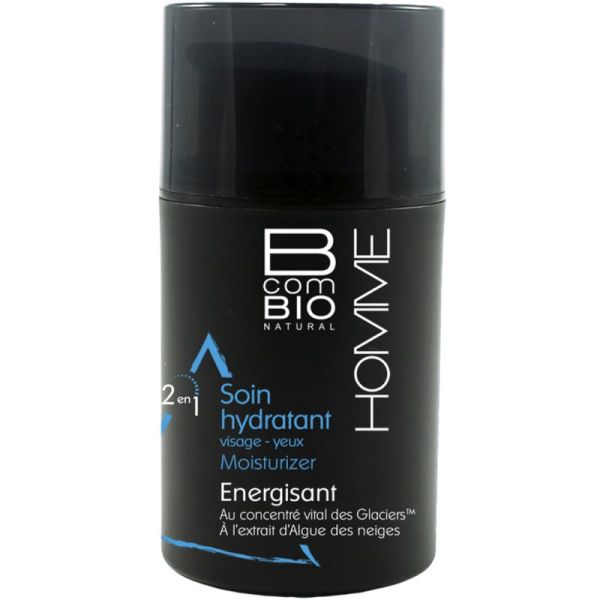 BcomBIO Homme Soin Hydratant - 50 ml - Hydrate, énergise et défatigue