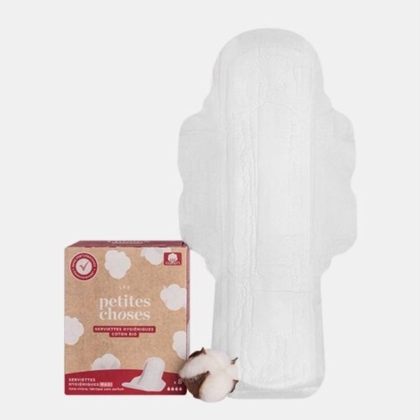 Les Petites Choses Serviettes Hygiéniques Extra Long Coton Bio 8 unités