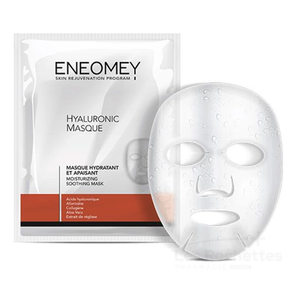 Eneomey Hyaluronic Masque - Masque hydratant et apaisant - Effet Frais et Apaisant - 95% Ingredients Naturels